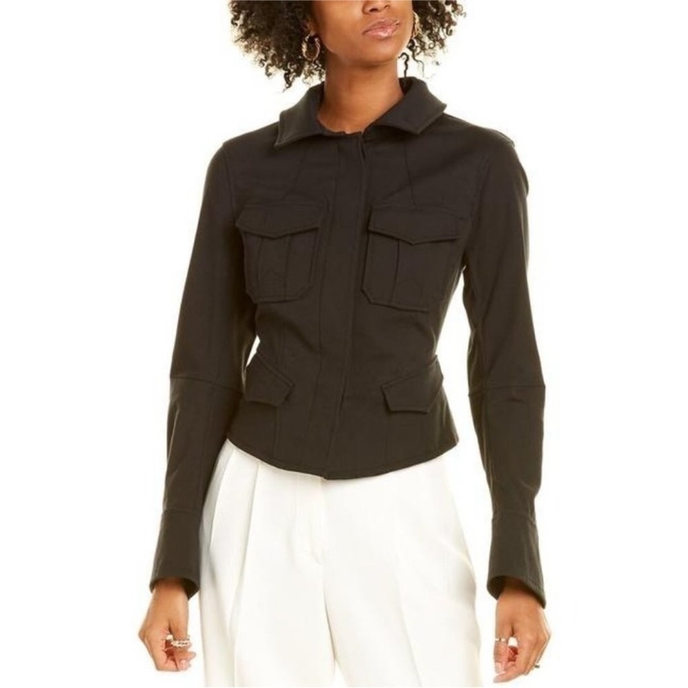 NWT A.L.C. Lorimer ll Cropped Cargo Jacket‎ in Black Size 2